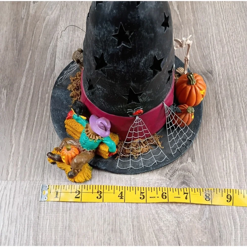 Accents Halloween Witch's Hat Scene DOES NOT WORK Spooky Dept. 56 Skeleton Broke